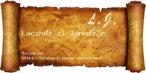 Laczházi Január névjegykártya